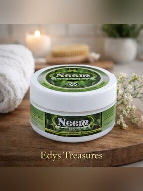 Neem Herbal Face Scrub Natural Exfoliating Cleanser New